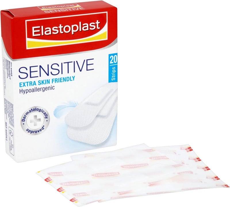 Elastoplast Sensitive Plasters - Hypoallergenic and Extra Skin Friendly, 20 Count - Image 3